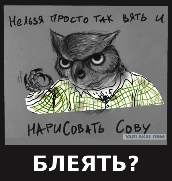 Фотожаба:Нельзя просто так взять и нарисовать СОВУ