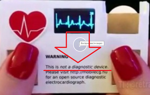 Визитка венгерской компании Mobile ECG, которая выпускает аппараты ЭКГ