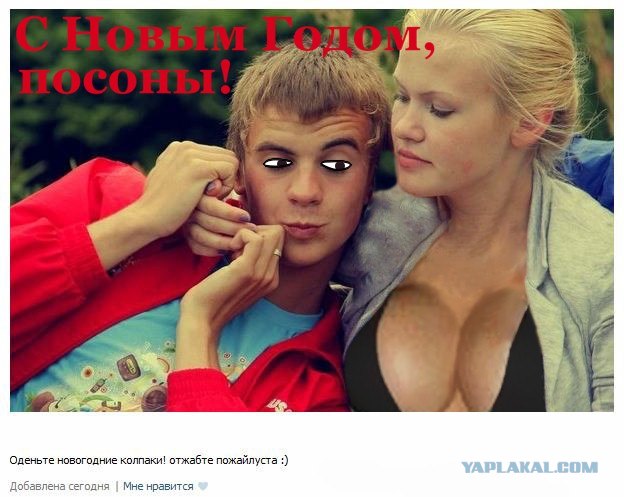 Фотожаба: Оденьте новогодние колпаки!