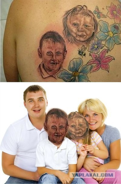 Девушке не понравилась татуировка и она решила ее перебить...