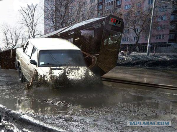 Новый трамвай на улицах города