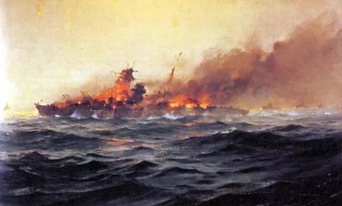 Так кончился бой между гигантами и карликами, гибель эскадры фон Шпее в Фолклендском бою 8 декабря 1914 года.