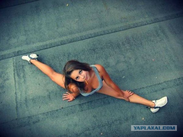 Спортивные девушки с хорошей растяжкой