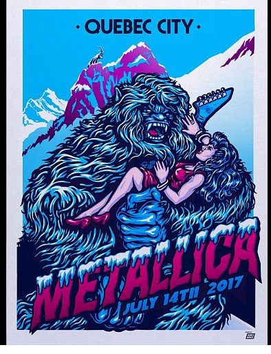 Концертные постеры от Metallica...