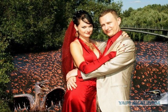 Романтический фон на свадебном фото