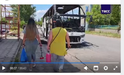 БПЛА ВСУ атаковал в Енакиево автобус "Москва - Симферополь".