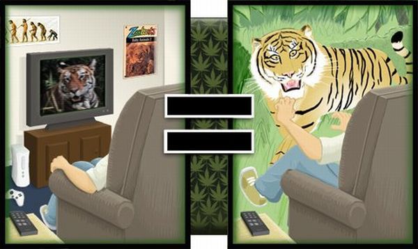 Взгляд на жизнь до и после косяка (10 картинок)