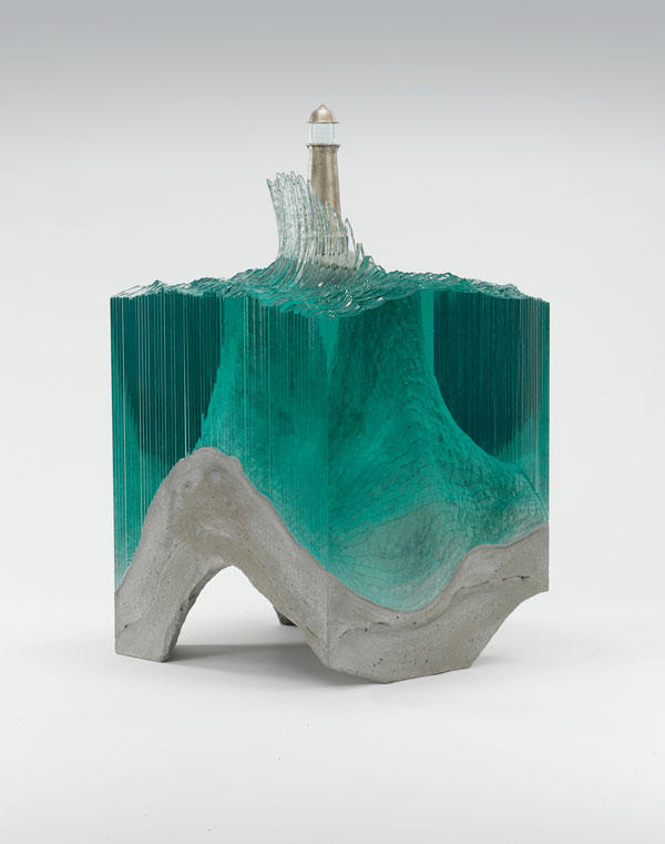 Стеклянные скульптуры волн от Бена Янга