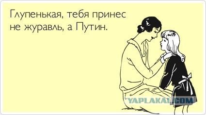Путин с клювом в халате возглавил журавлиный клин