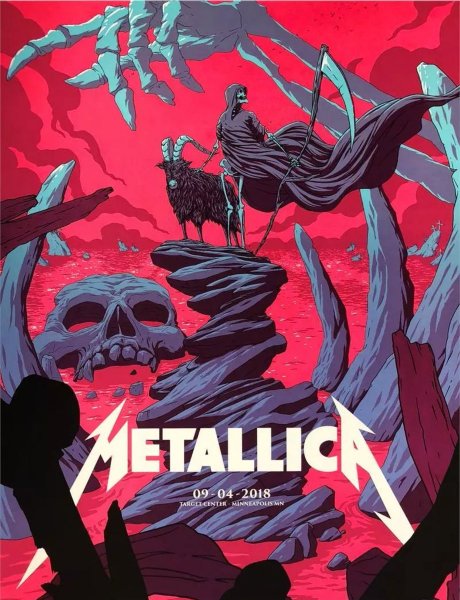 Концертные постеры от Metallica...