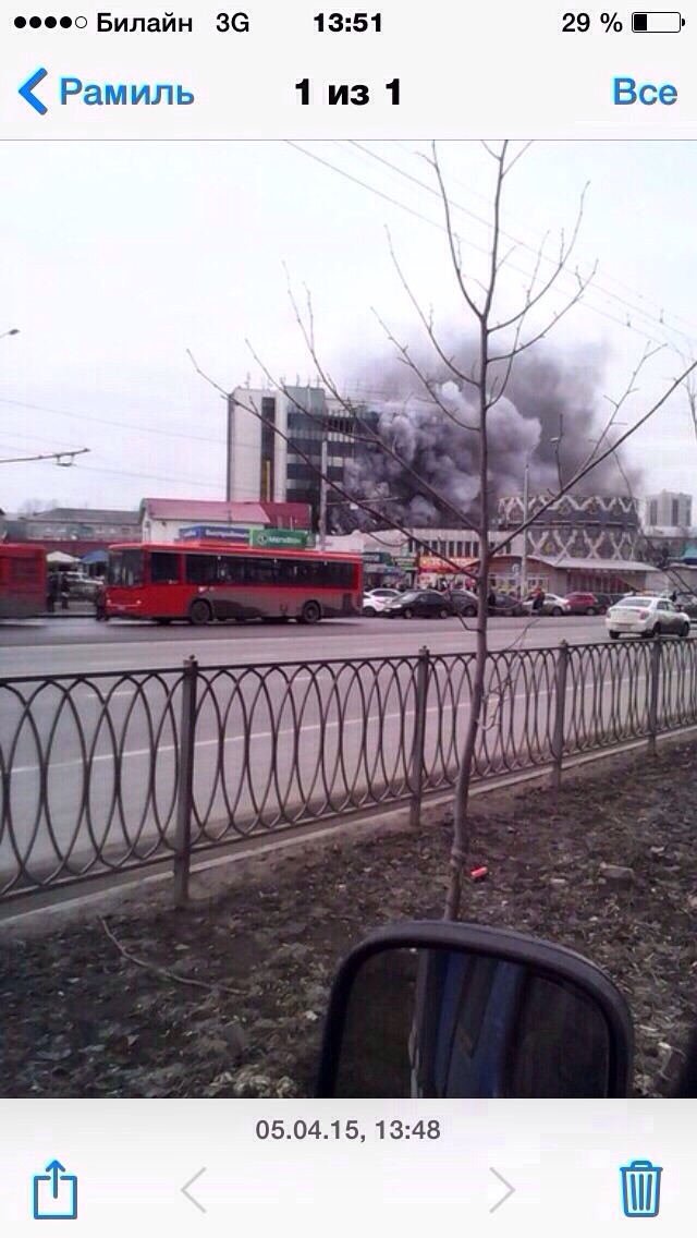 Опять горит рынок в Казани