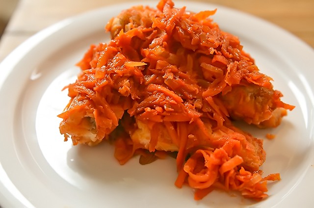 #ЯПовар. Минтай под овощным маринадом с майонезом