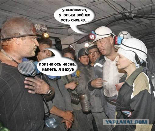 Фотожаба: Тимошенко в шахте