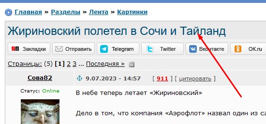 Жириновский полетел в Сочи и Тайланд