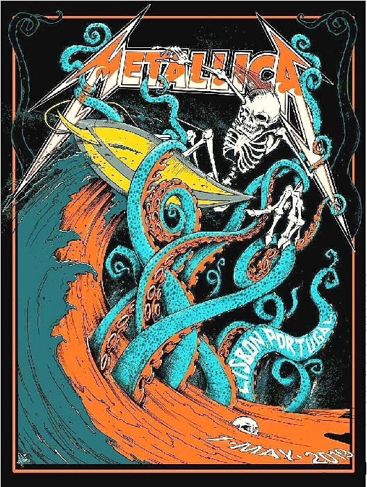 Концертные постеры от Metallica...