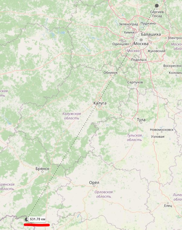 Зона поражения боеприпасов поставленных на Украину Западом.