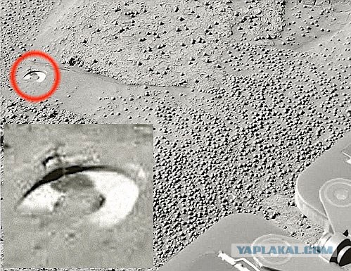 На фотографиях с  Марса нашли компакт диск