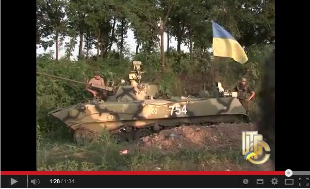 Бронегруппа прикрывавшая отход ополчения