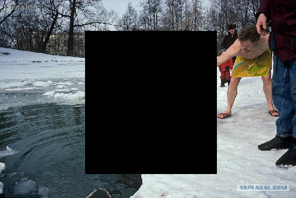 Крещение детей в проруби