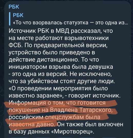 «Интерфакс»: Петербурженка Дарья Трепова задержана по подозрению в убийстве военкора Татарского
