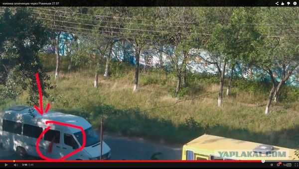 колонна ополченцев через Ровеньки 27.07