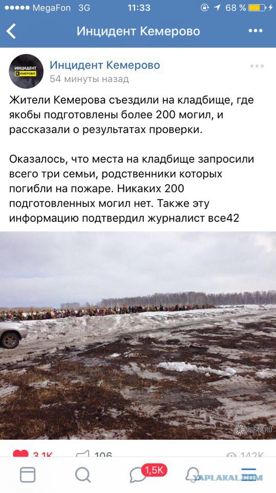 Митинг в Кемерово 27 марта 2018г