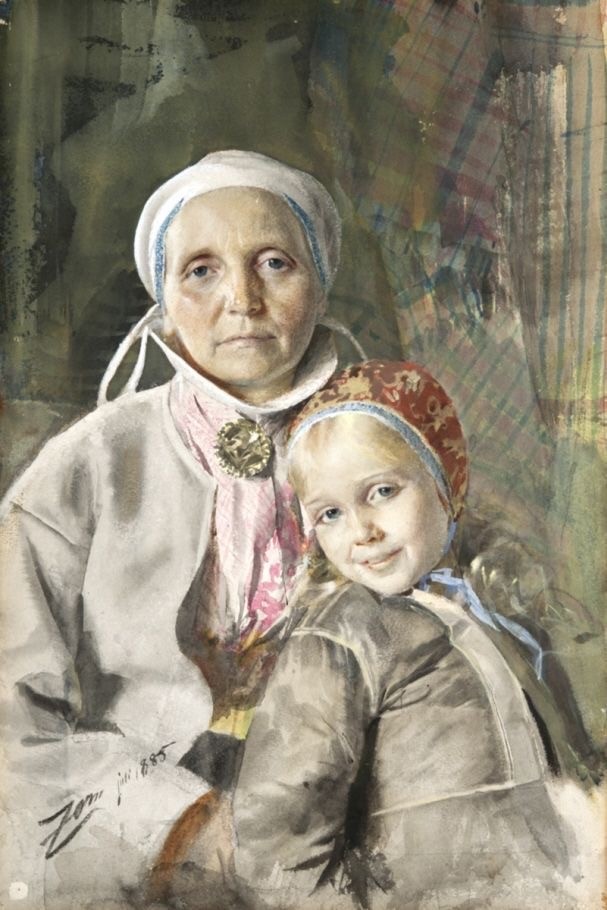 «На природе» Худ. Андерс Цорн. 1888 г.