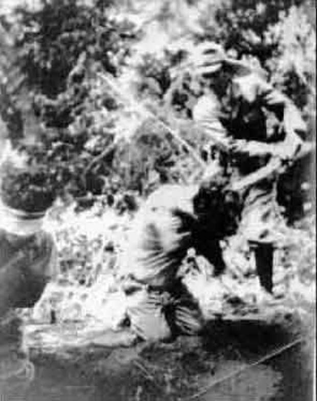 Хиросима до и после атомной бомбардировки, 1945 год.