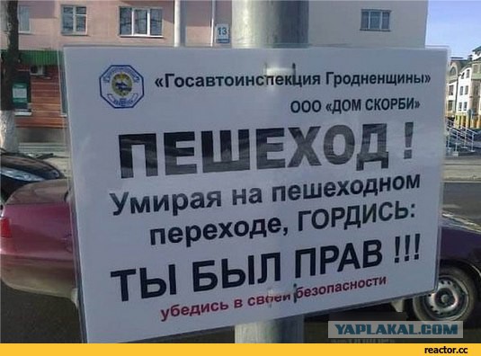 Пешеходы не всегда вы правы