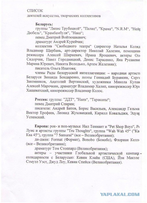 Список запрещённых групп и ансамблей 1984-го года