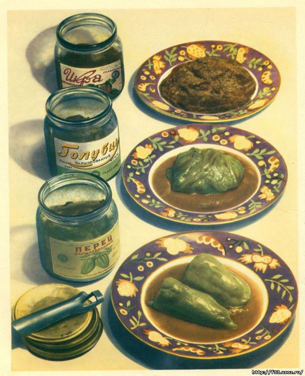 Плакаты времён СССР о еде