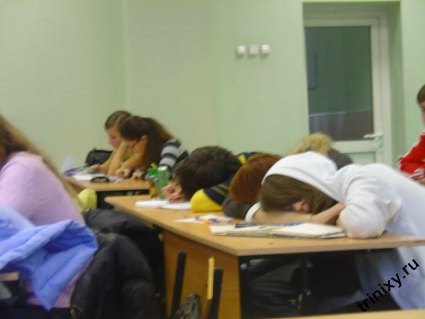 На лекции