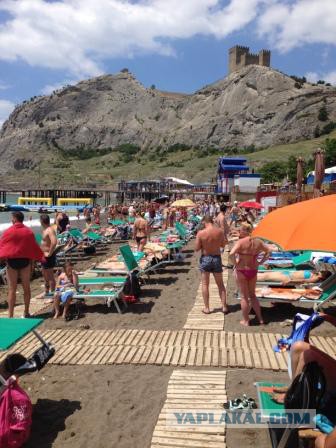 Пустые пляжи Крыма