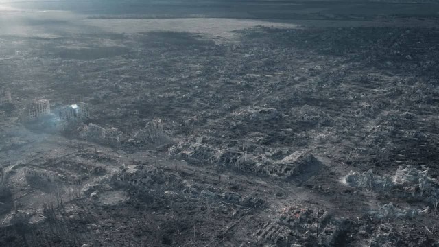Момент вчерашнего прилета в Донецке