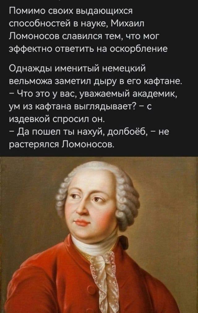 Какие факты из биографии Ломоносова не рассказывали в СССР