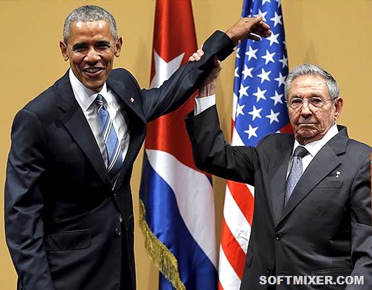 Похлопывая Кастро по плечу…