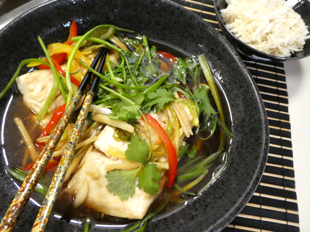 Рыба на парУ по-китайски