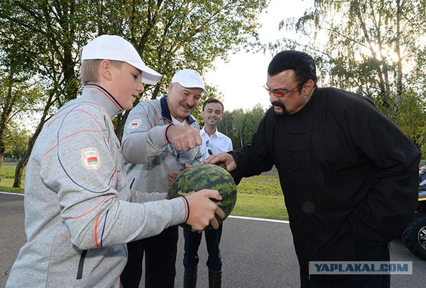 Лукашенко угостил Стивена Сигала морковкой