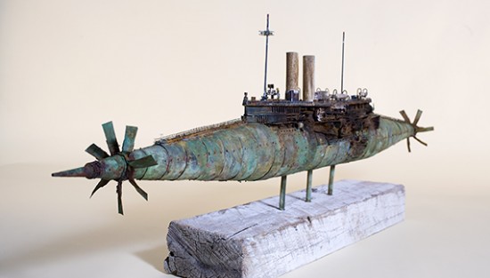 Модели древних судов из вторсырья