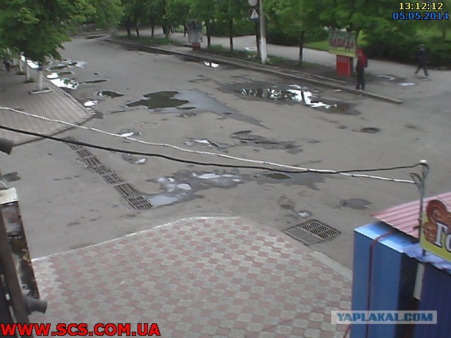 Перестрелка между ополчением и войсками