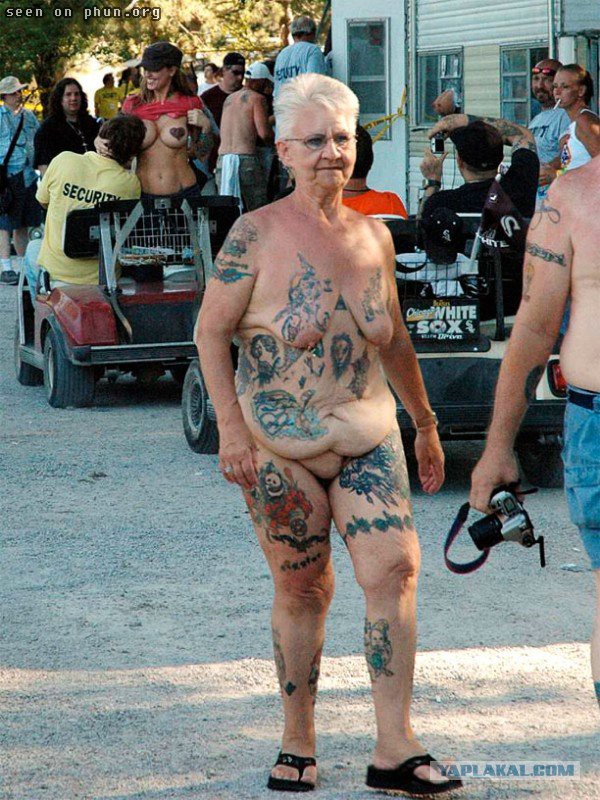 Retro pool grannies tattoo
