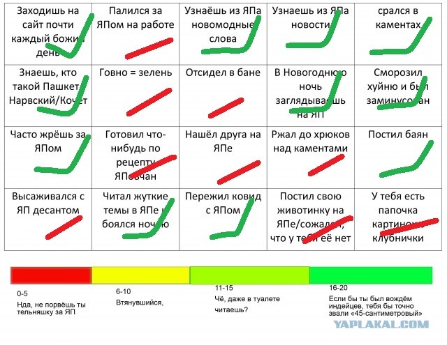 Бинго заядлого ЯПовчанина