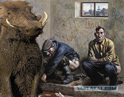 Довольный свин