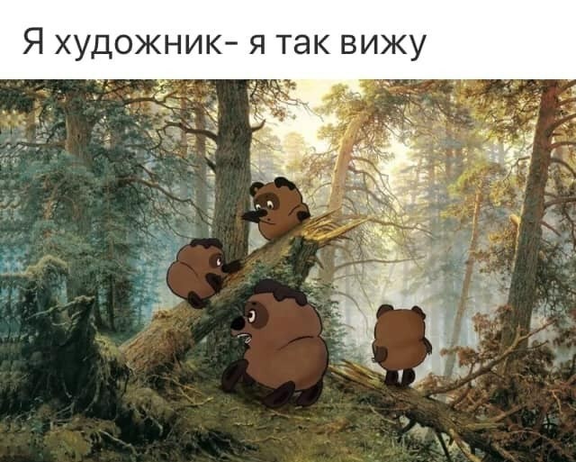 Утро в сосновом лесу