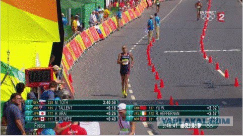 Финиш одного спортсмена в Рио