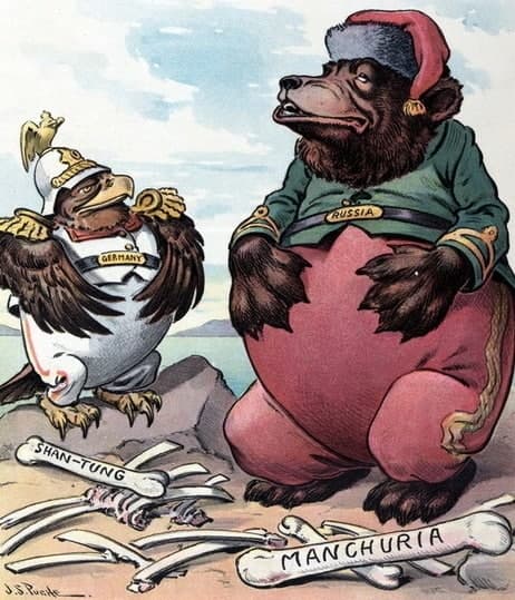 США - 100 лет назад. Оскорбительные карикатуры о России.