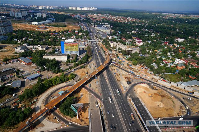 Фото развязок на МКАД с высоты птичьего полета