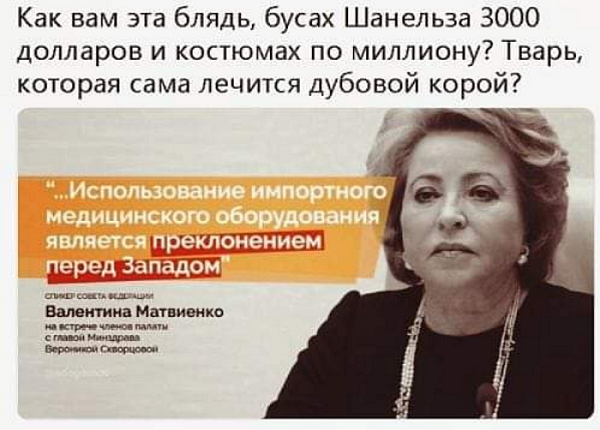 Валентина Матвиенко: ругайте власть как хотите, но не обзывайте и не унижайте человеческое достоинство