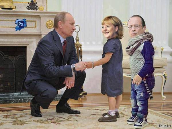 Встреча Путина с Олландом и Меркель.