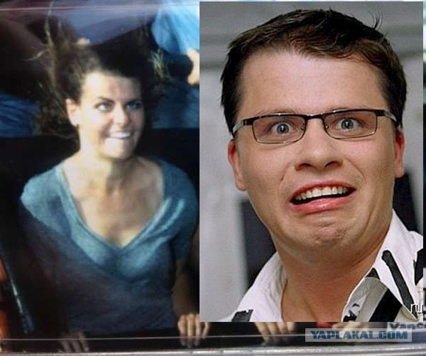 Смешные лица людей на экстремальных аттракционах